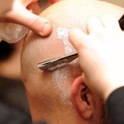 Head Shave with the razor